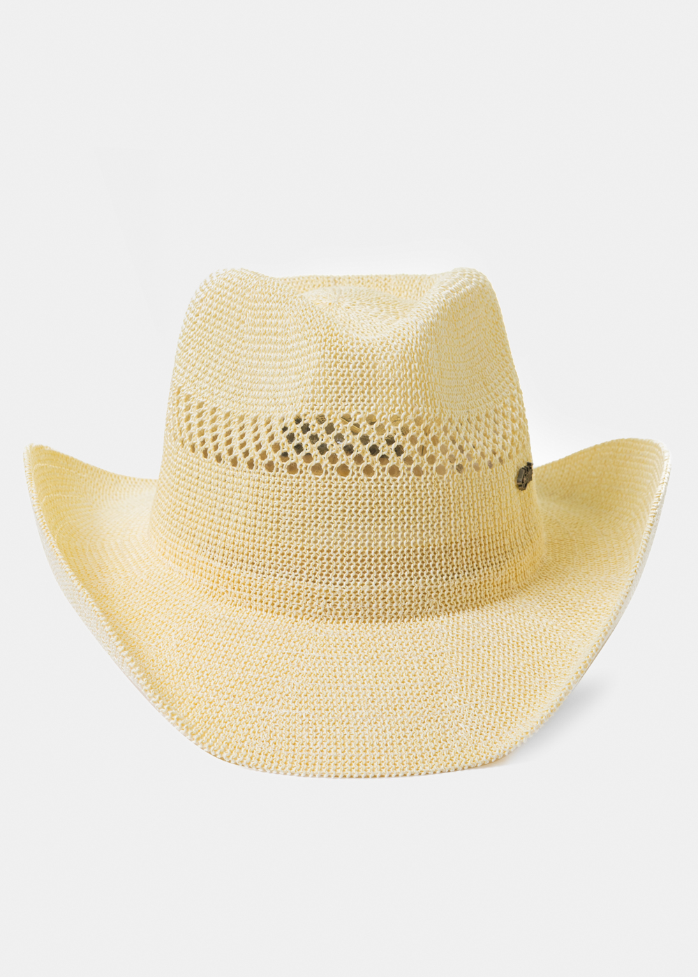 Ecru Knitted Cowboy Hat